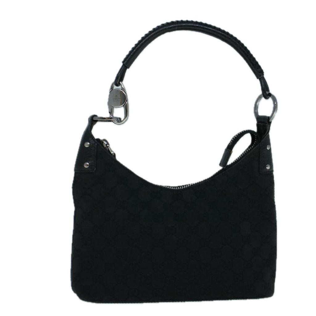 GUCCI GG Canvas Shoulder Bag Black 115002 ac2280