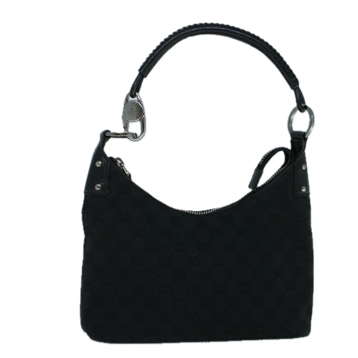 GUCCI GG Canvas Shoulder Bag Black 115002 ac2280