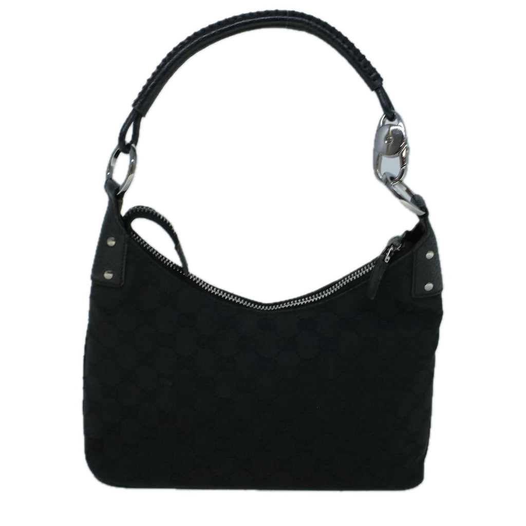 GUCCI GG Canvas Shoulder Bag Black 115002 ac2280