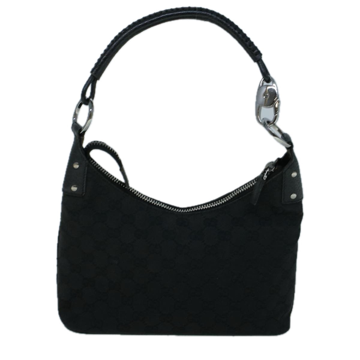 GUCCI GG Canvas Shoulder Bag Black 115002 ac2280