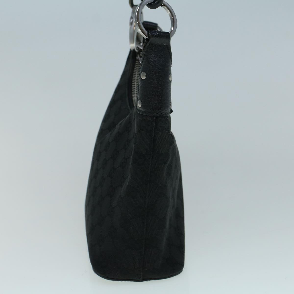 GUCCI GG Canvas Shoulder Bag Black 115002 ac2280