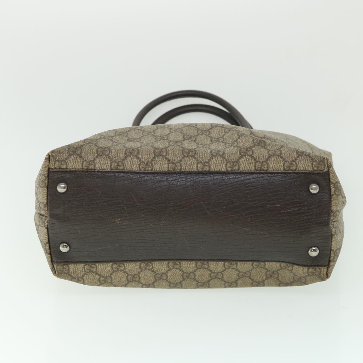 GUCCI GG Supreme Tote Bag PVC Leather Beige 131220 ac2292