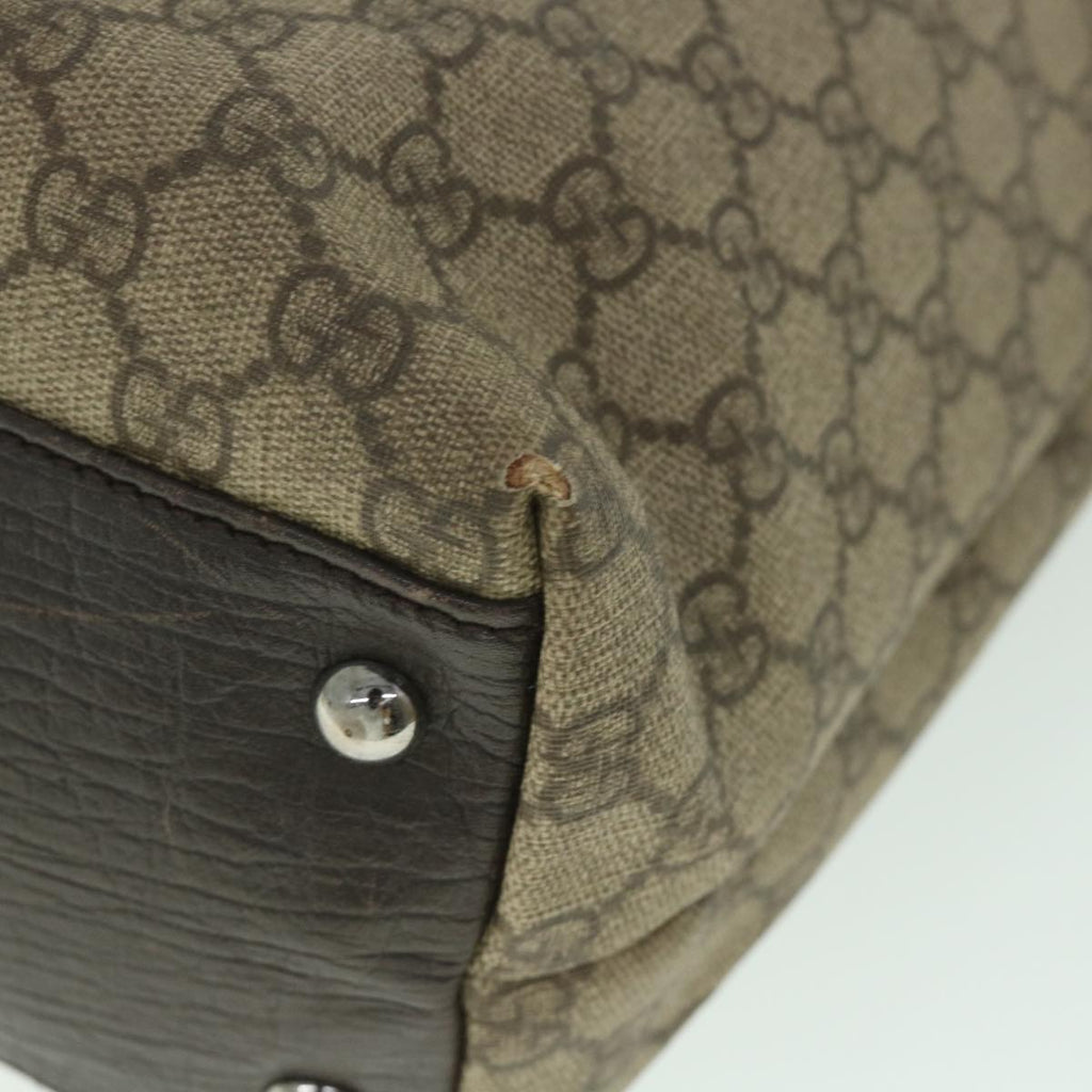 GUCCI GG Supreme Tote Bag PVC Leather Beige 131220 ac2292