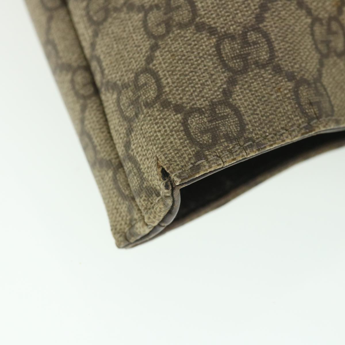 GUCCI GG Supreme Tote Bag PVC Leather Beige 131220 ac2292
