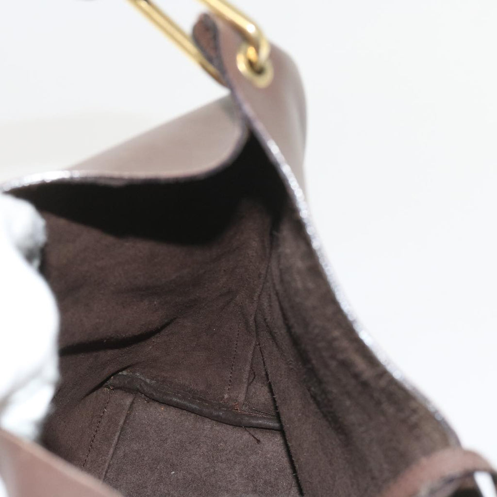 GUCCI Bamboo Shoulder Bag Leather Brown ac2294