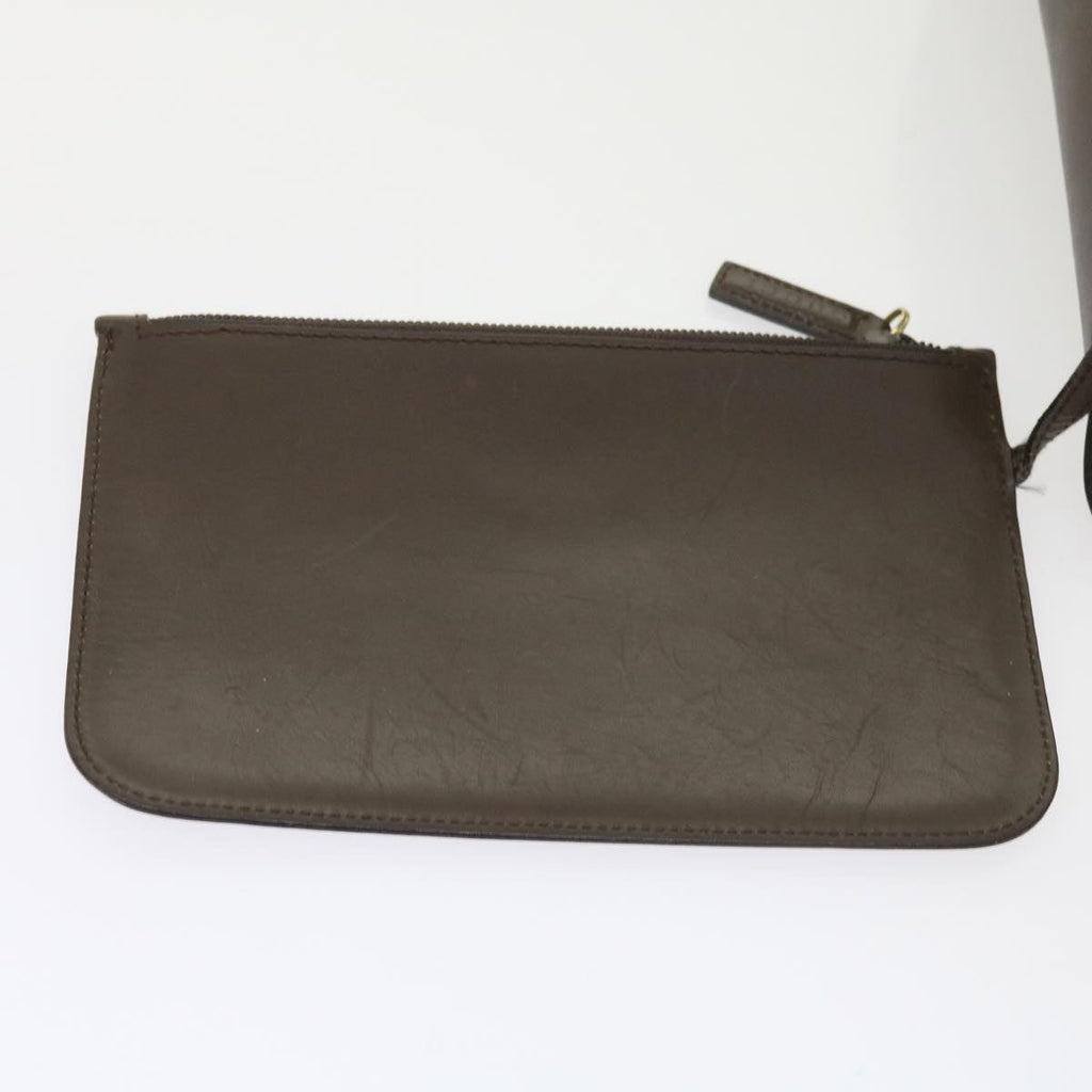 GUCCI Bamboo Shoulder Bag Leather Brown ac2294