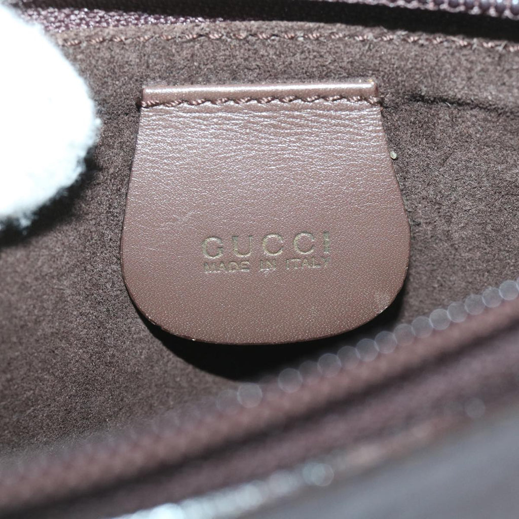 GUCCI Bamboo Shoulder Bag Leather Brown ac2294