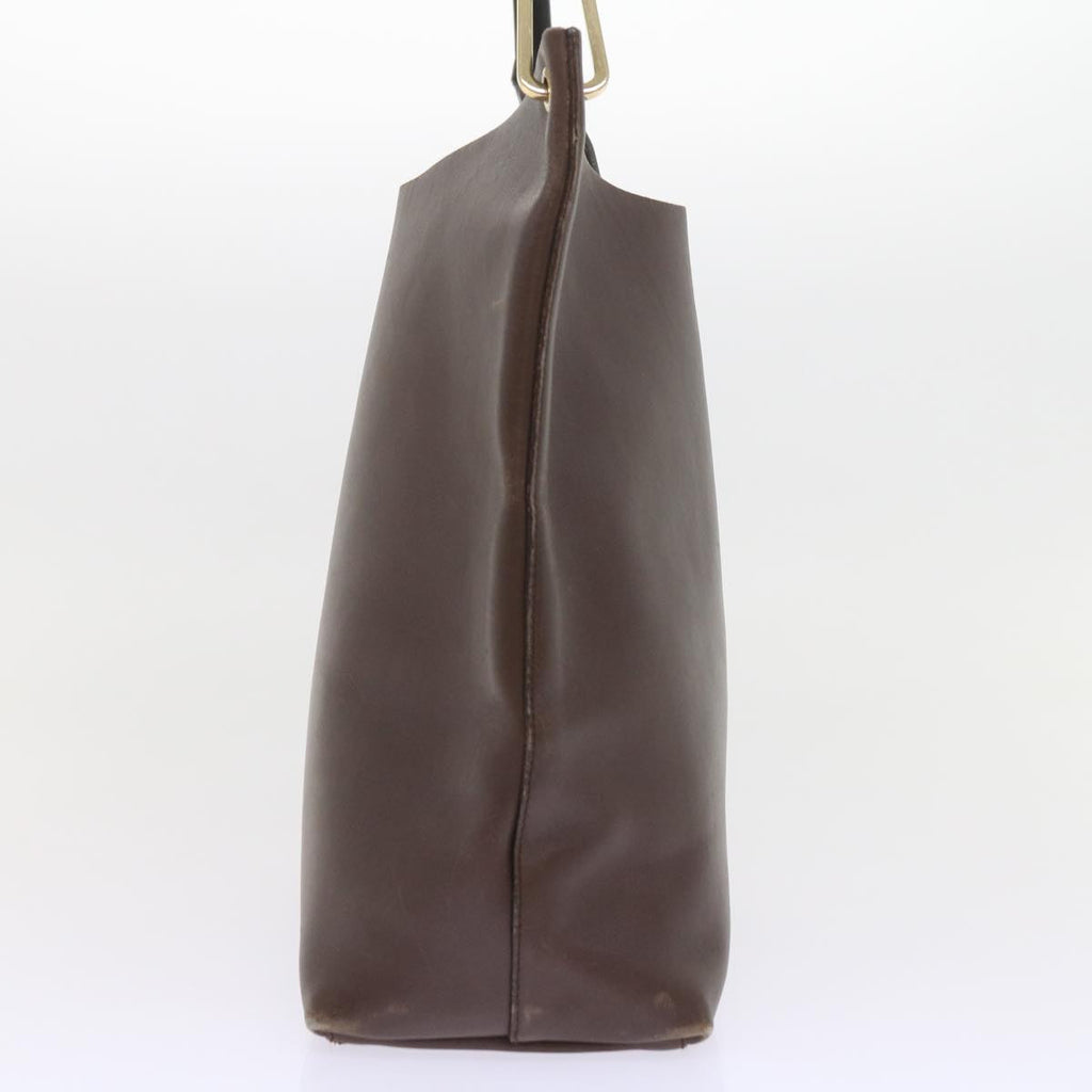 GUCCI Bamboo Shoulder Bag Leather Brown ac2294