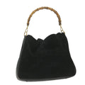 GUCCI Bamboo Shoulder Bag Suede Black 0012058 1577 0 ac2295