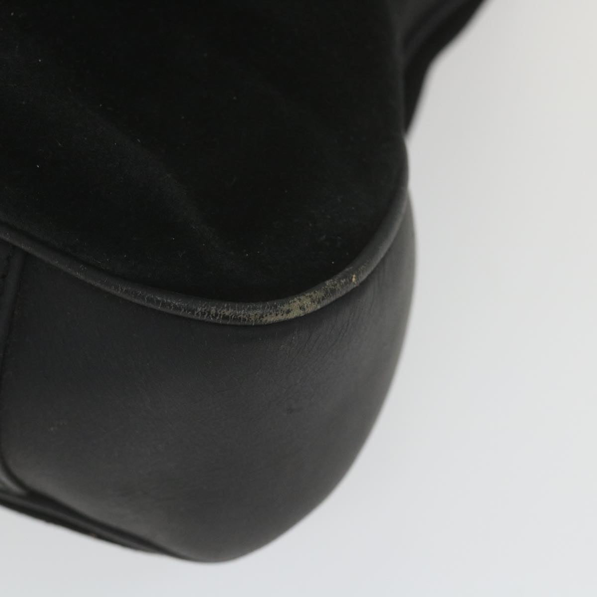 GUCCI Bamboo Shoulder Bag Suede Black 0012058 1577 0 ac2295
