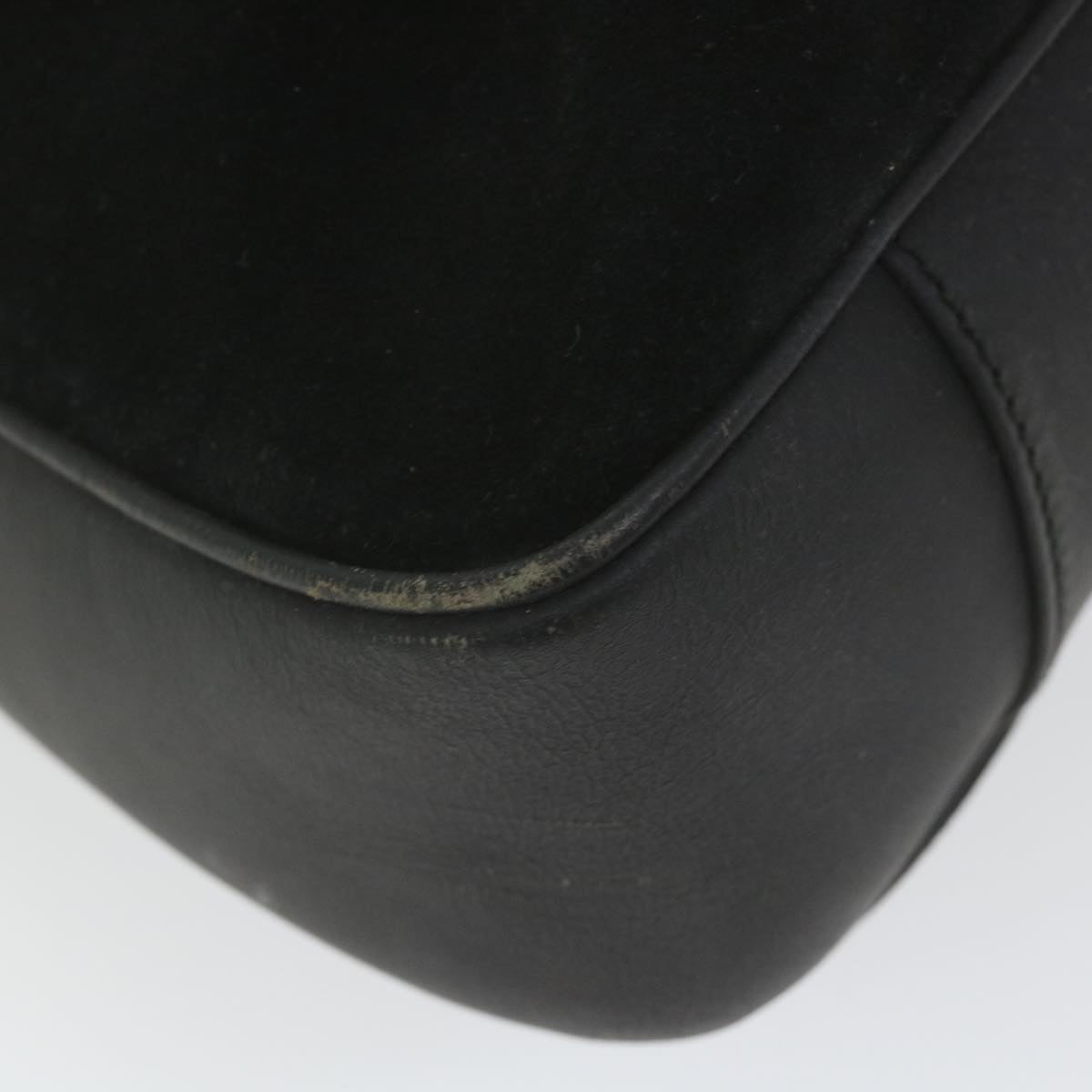 GUCCI Bamboo Shoulder Bag Suede Black 0012058 1577 0 ac2295