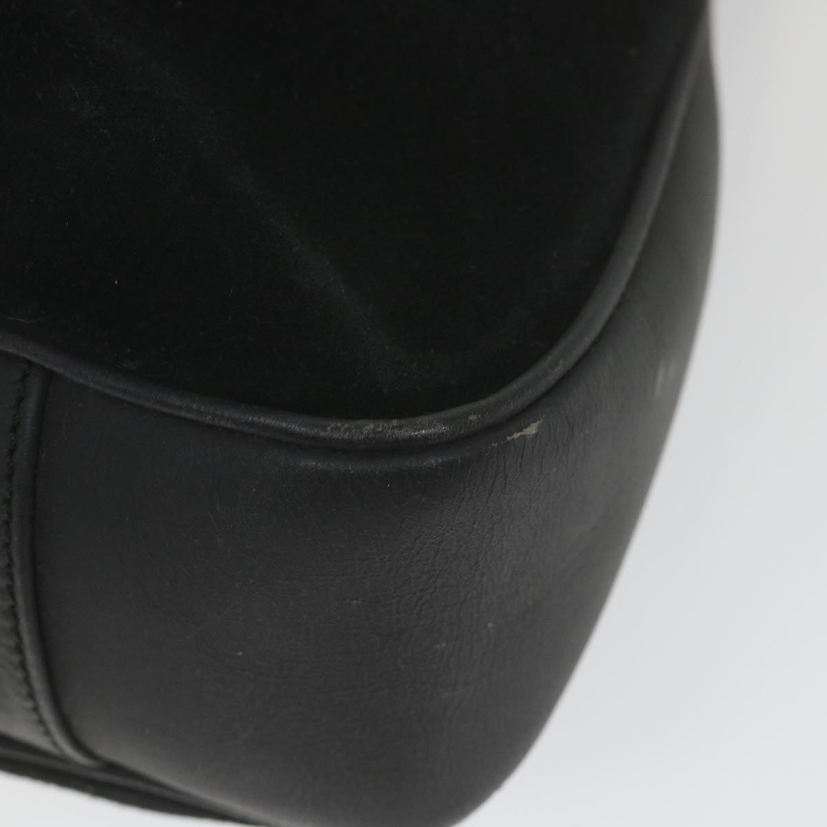 GUCCI Bamboo Shoulder Bag Suede Black 0012058 1577 0 ac2295