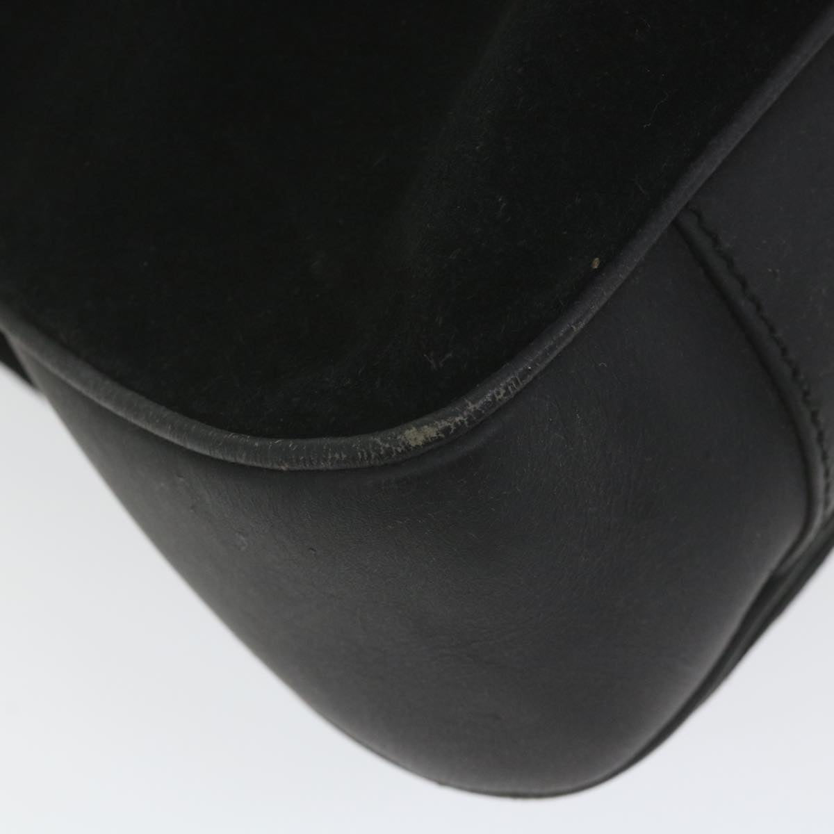 GUCCI Bamboo Shoulder Bag Suede Black 0012058 1577 0 ac2295