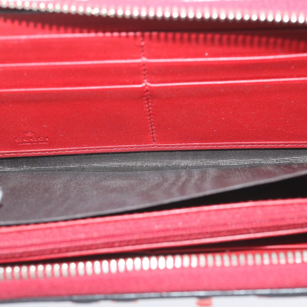 GUCCI GG Supreme Long Wallet PVC Leather Beige Red 410102 ac2308