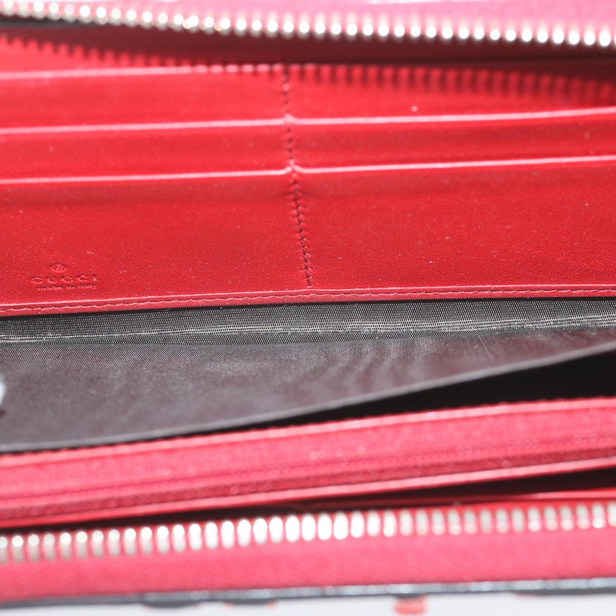 GUCCI GG Supreme Long Wallet PVC Leather Beige Red 410102 ac2308
