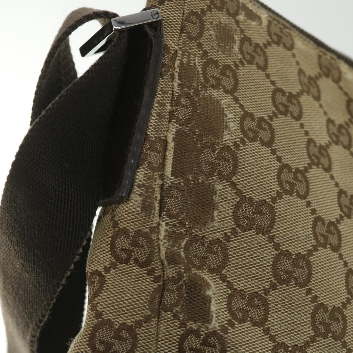 GUCCI GG Canvas Shoulder Bag Beige 110054 ac2320