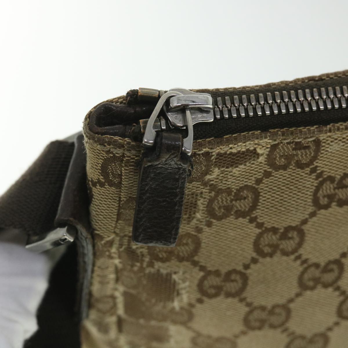 GUCCI GG Canvas Shoulder Bag Beige 110054 ac2320