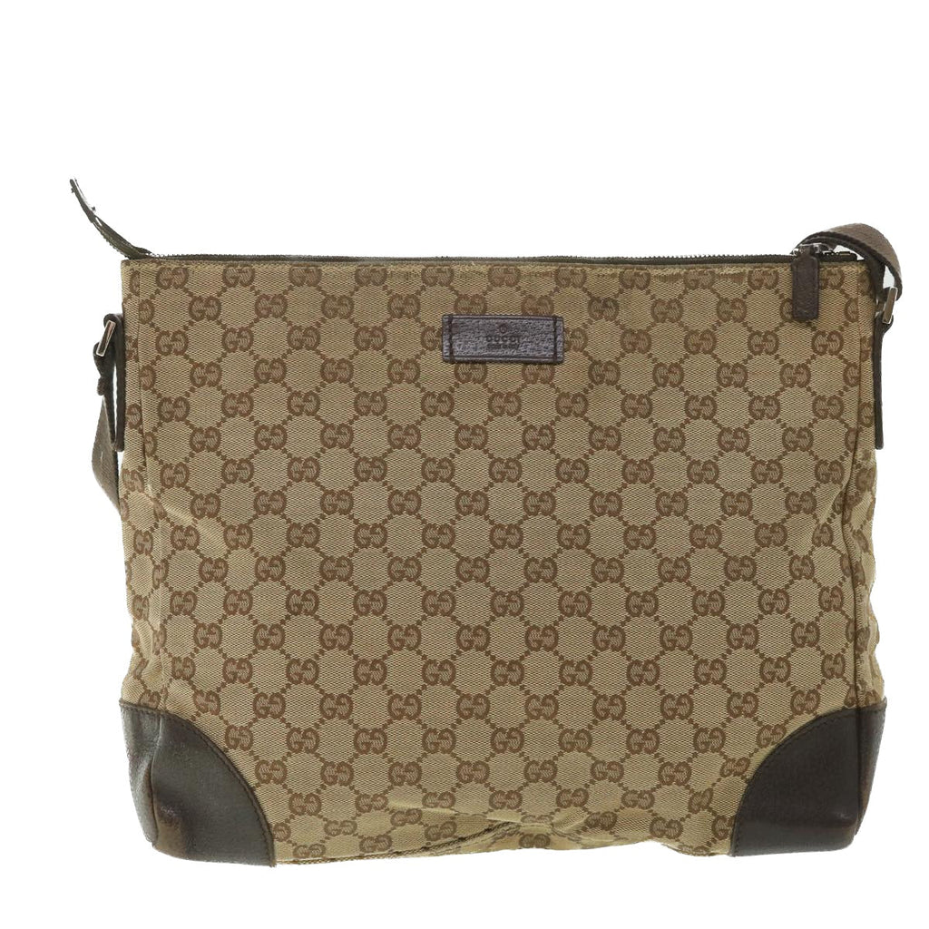 GUCCI GG Canvas Shoulder Bag Beige 110054 ac2320