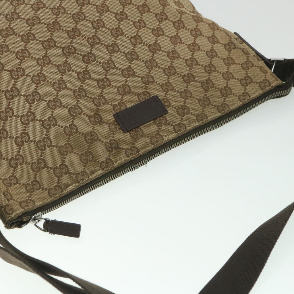 GUCCI GG Canvas Shoulder Bag Beige 110054 ac2320