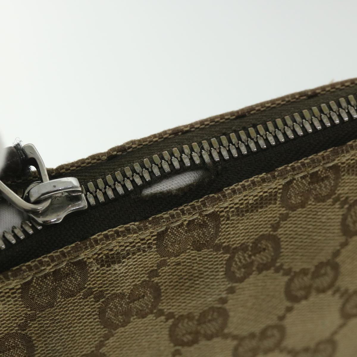 GUCCI GG Canvas Shoulder Bag Beige 110054 ac2320
