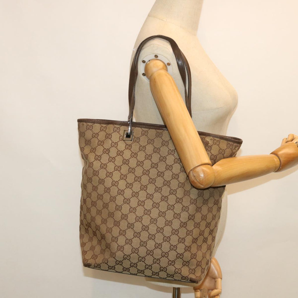 GUCCI GG Canvas Tote Bag Beige 31243 ac2321
