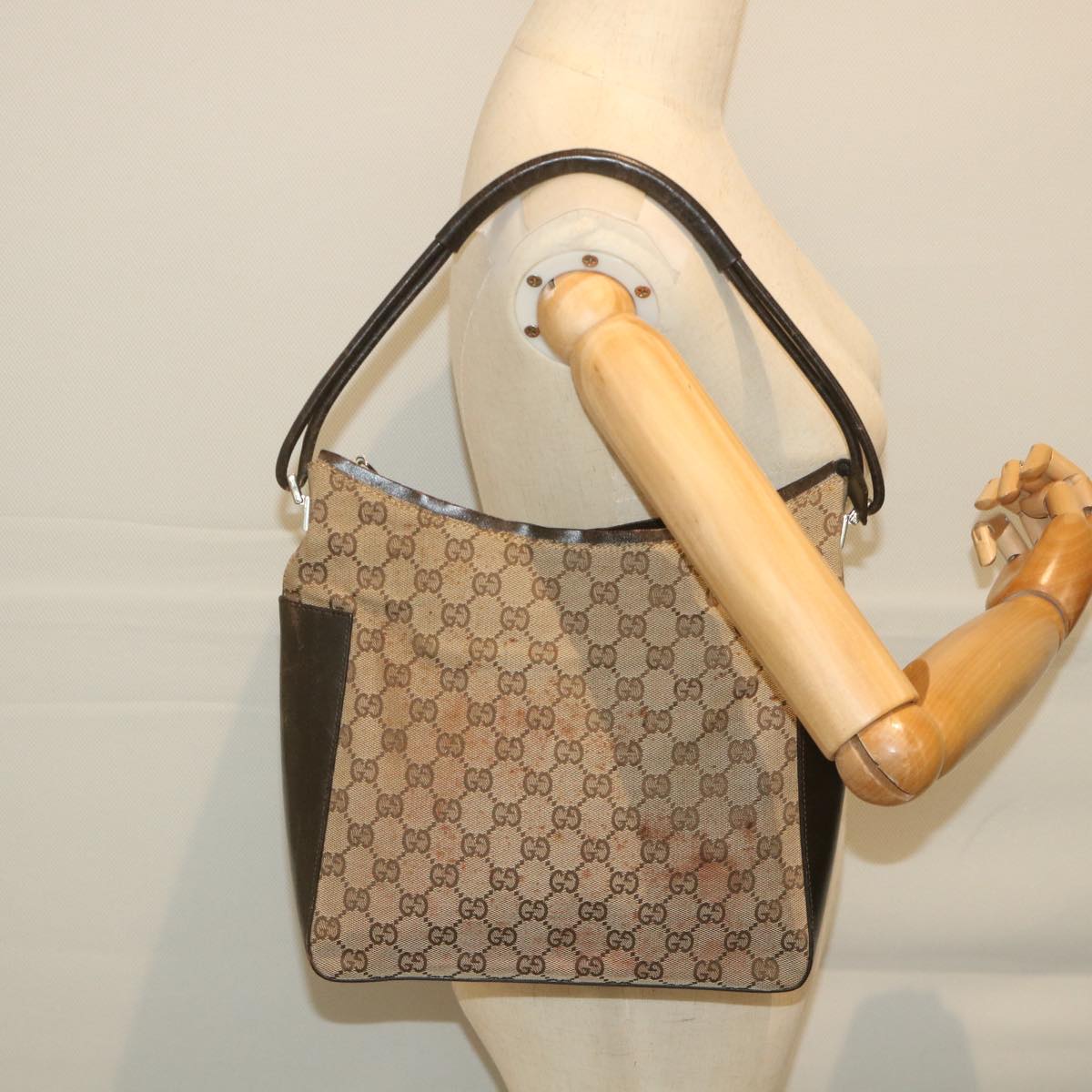 GUCCI GG Canvas Shoulder Bag Beige 001 3766 002046 ac2322