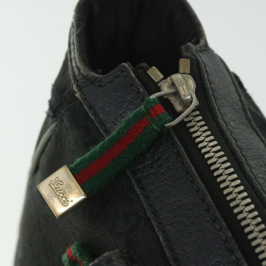 GUCCI GG Canvas Web Sherry Line Shoulder Bag Black Red Green 177052 ac2323