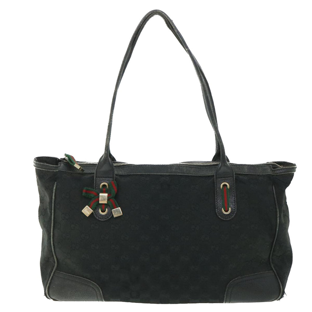 GUCCI GG Canvas Web Sherry Line Shoulder Bag Black Red Green 177052 ac2323