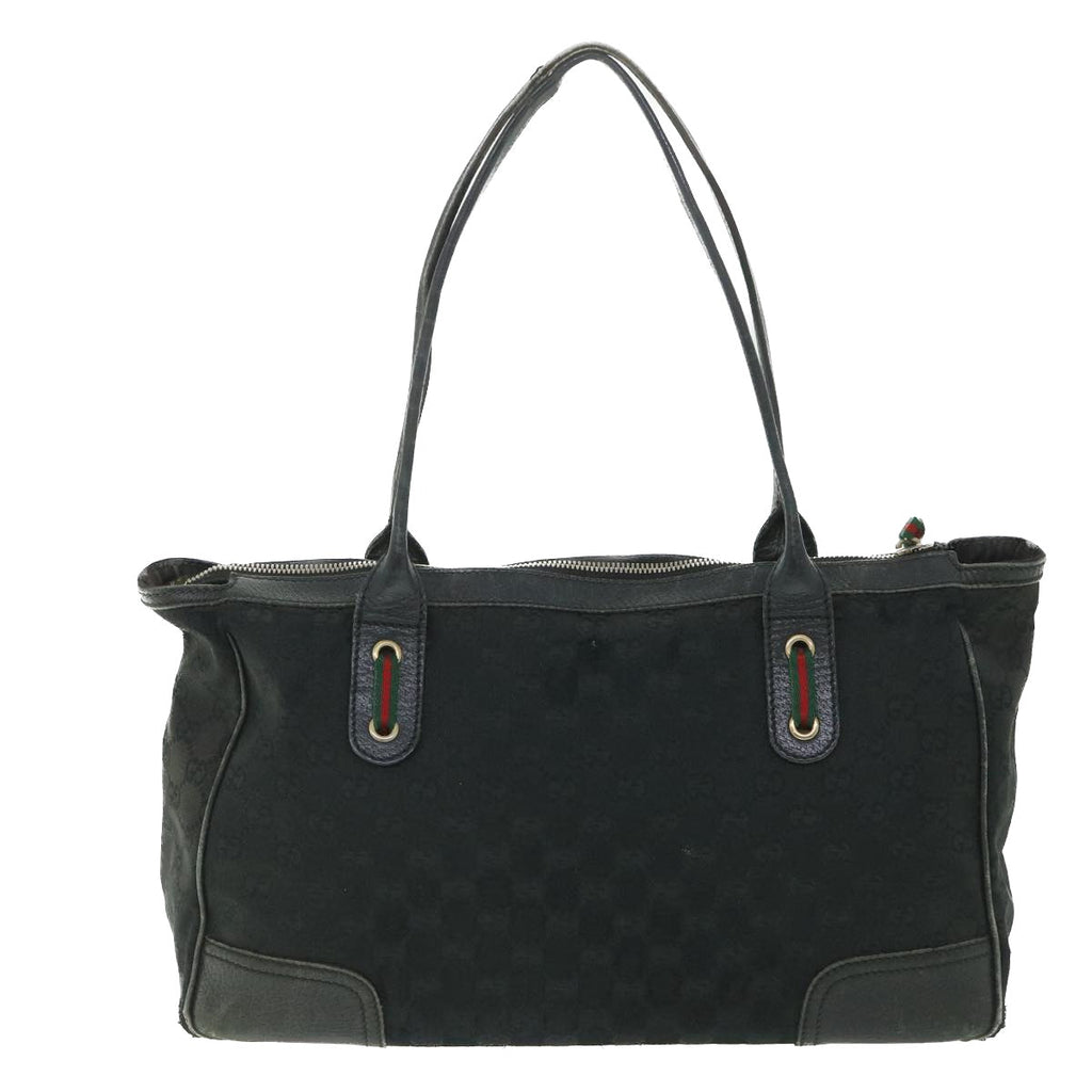 GUCCI GG Canvas Web Sherry Line Shoulder Bag Black Red Green 177052 ac2323