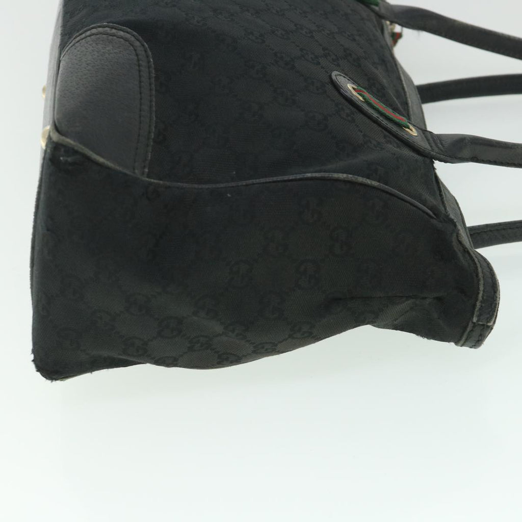 GUCCI GG Canvas Web Sherry Line Shoulder Bag Black Red Green 177052 ac2323