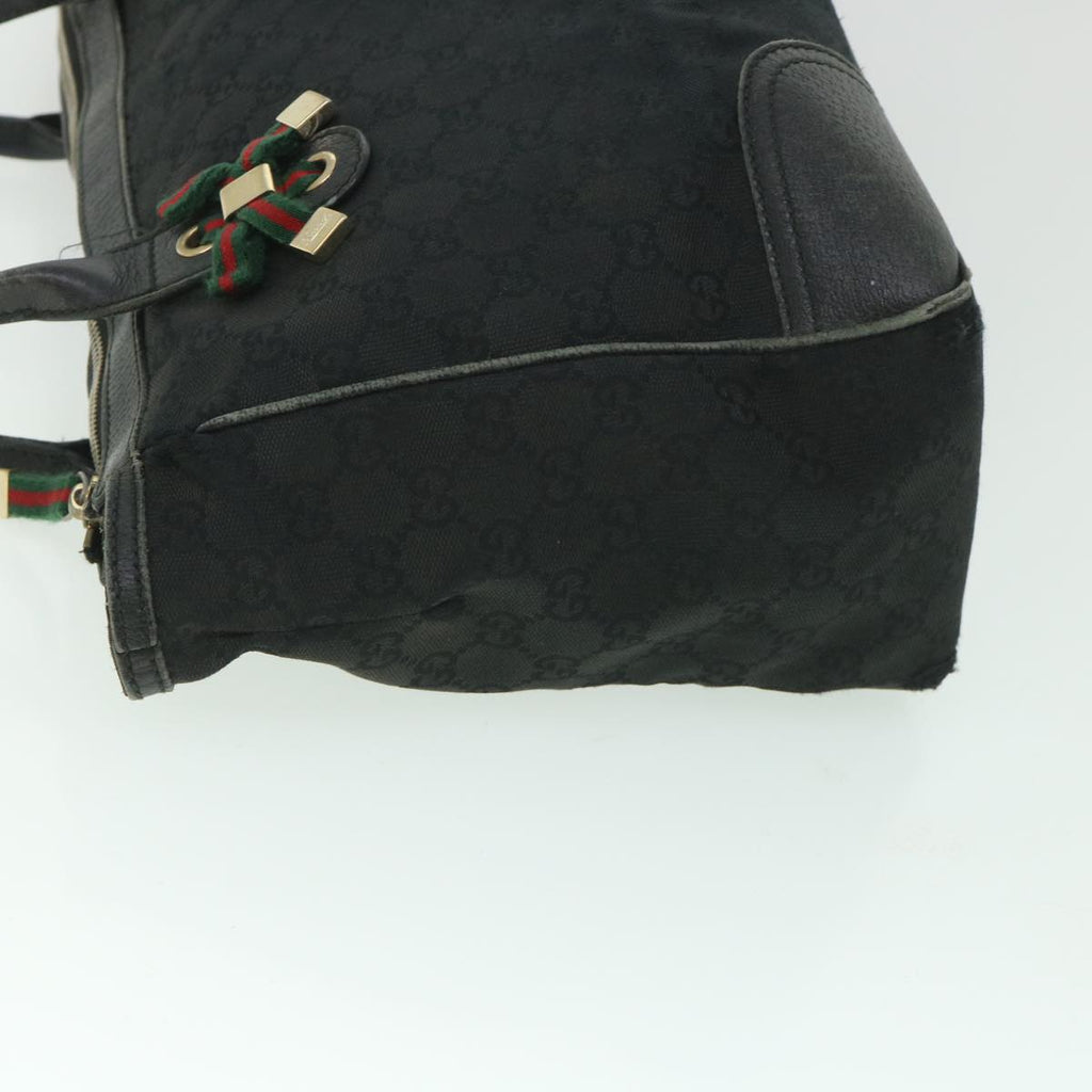 GUCCI GG Canvas Web Sherry Line Shoulder Bag Black Red Green 177052 ac2323