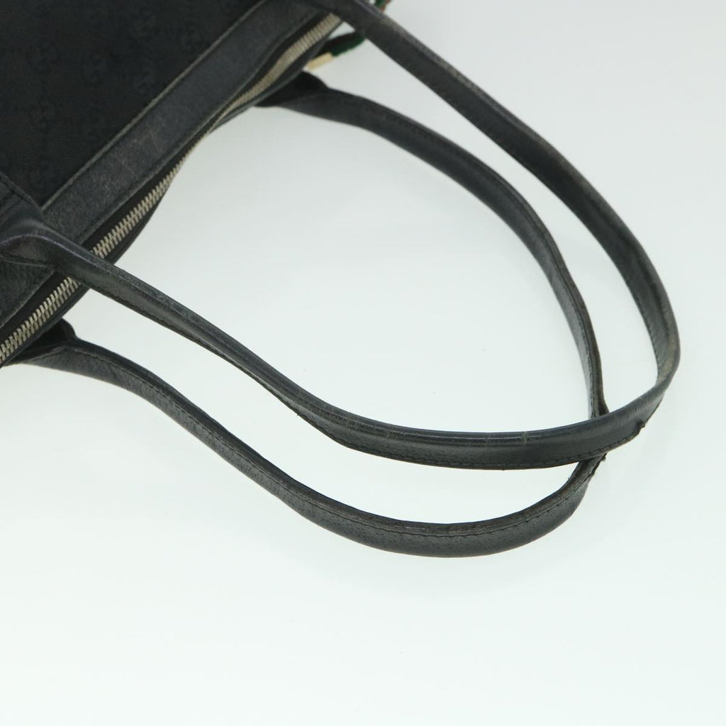 GUCCI GG Canvas Web Sherry Line Shoulder Bag Black Red Green 177052 ac2323
