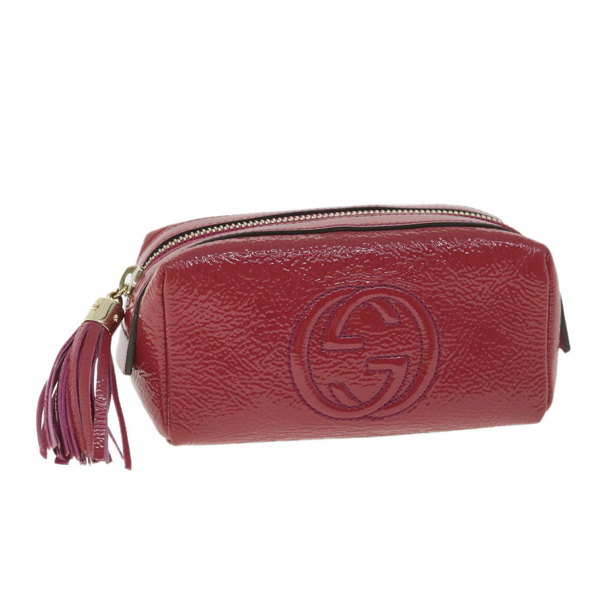 GUCCI Pouch Patent leather Pink ac2324