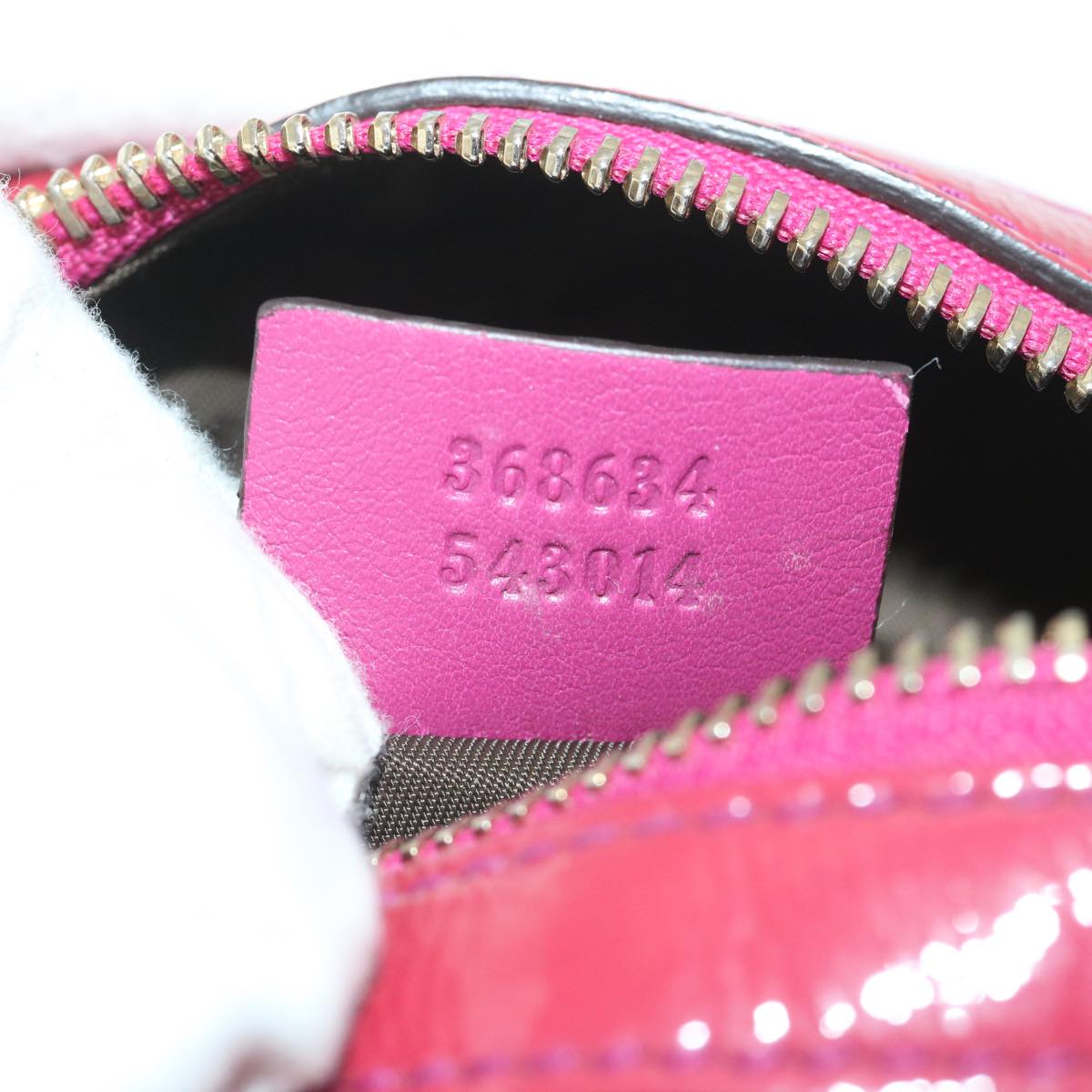GUCCI Pouch Patent leather Pink ac2324