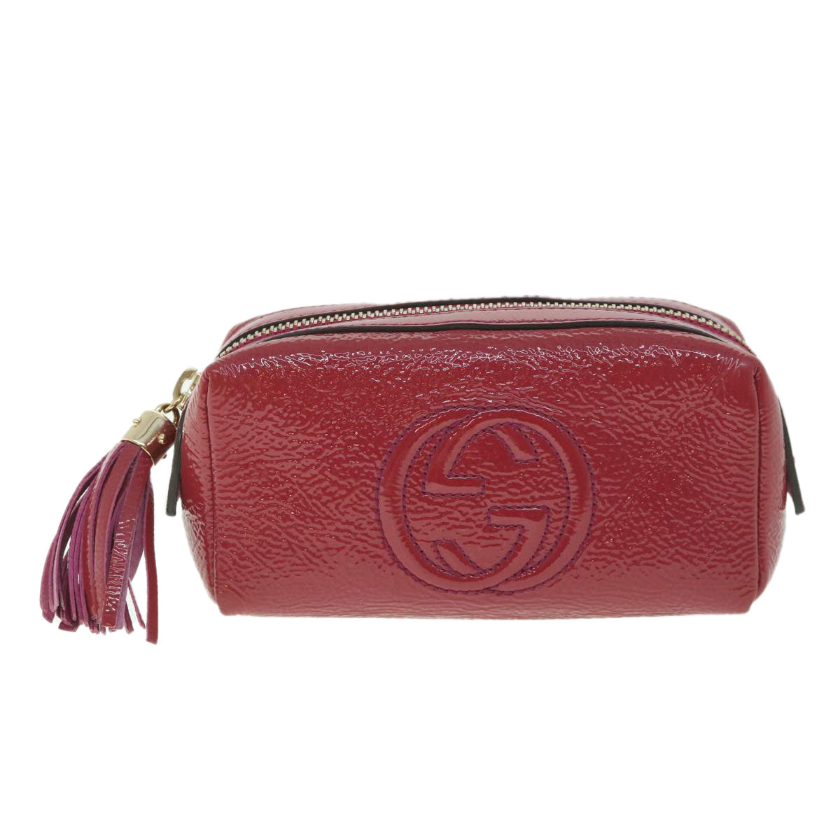 GUCCI Pouch Patent leather Pink ac2324