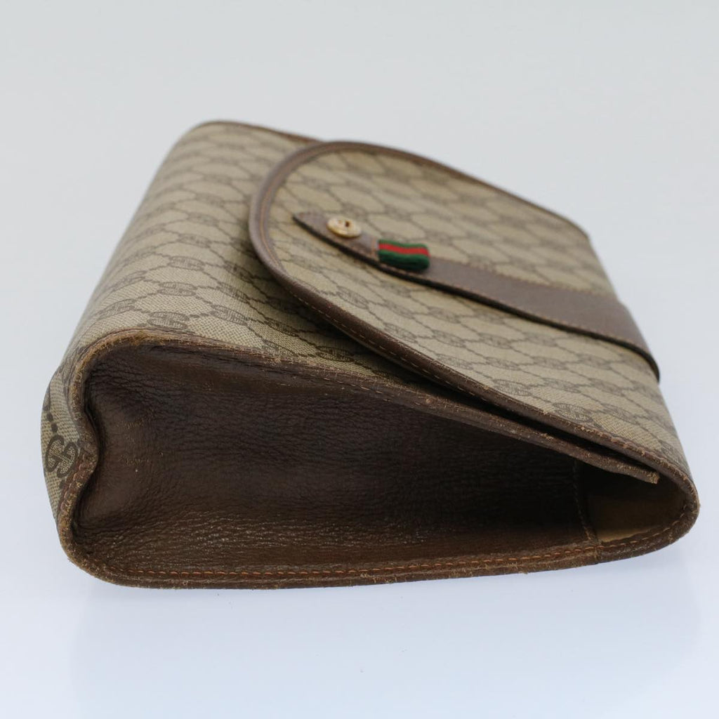 GUCCI GG Supreme Web Sherry Line Clutch Bag 2Set Beige Red Green ac2325