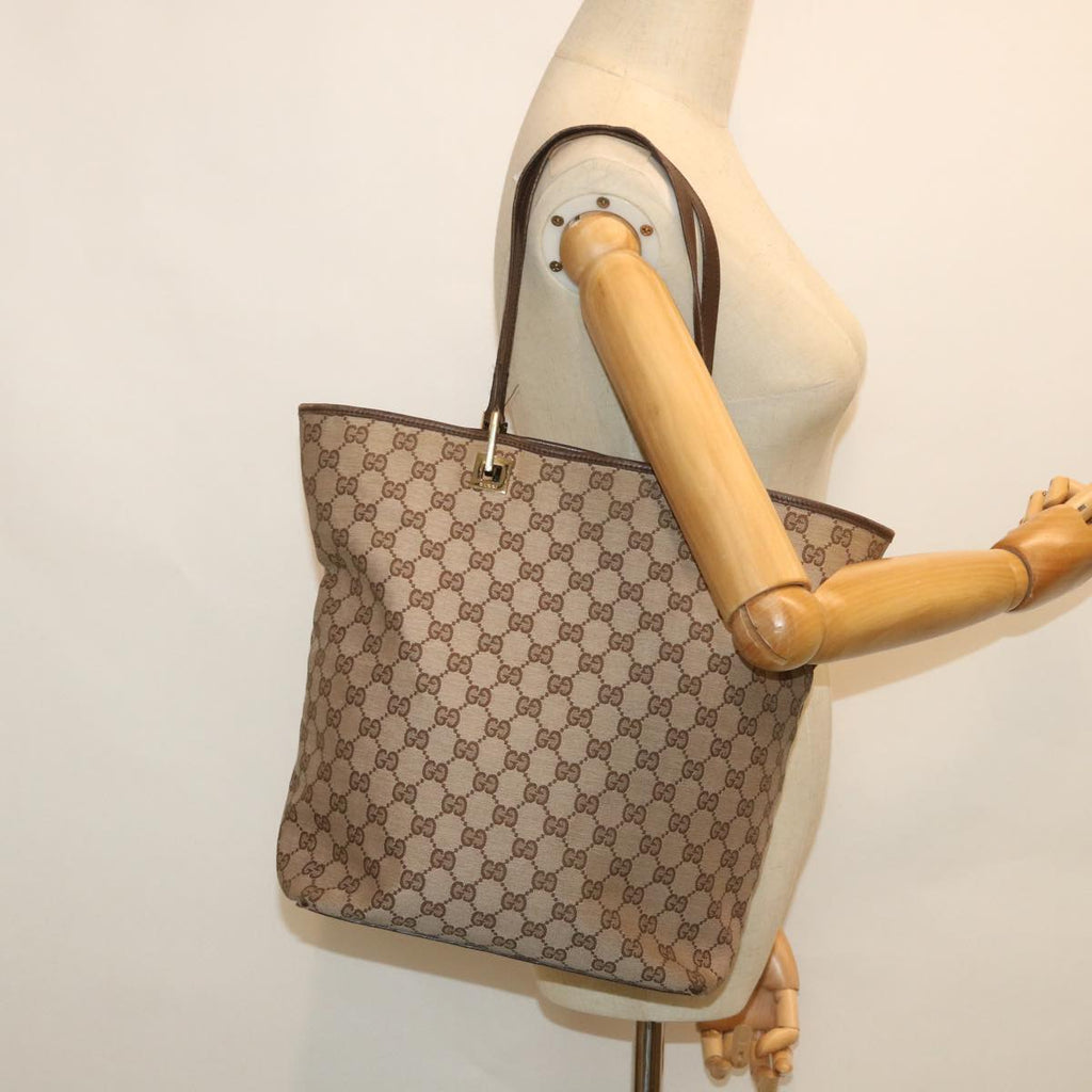 GUCCI GG Canvas Tote Bag Brown 002 1098 ac2327