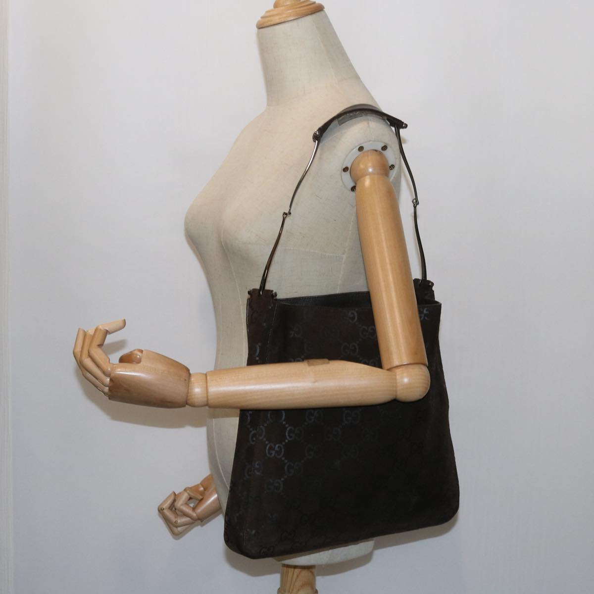 GUCCI GG Canvas Shoulder Bag Brown 001 3181 002046 ac2331