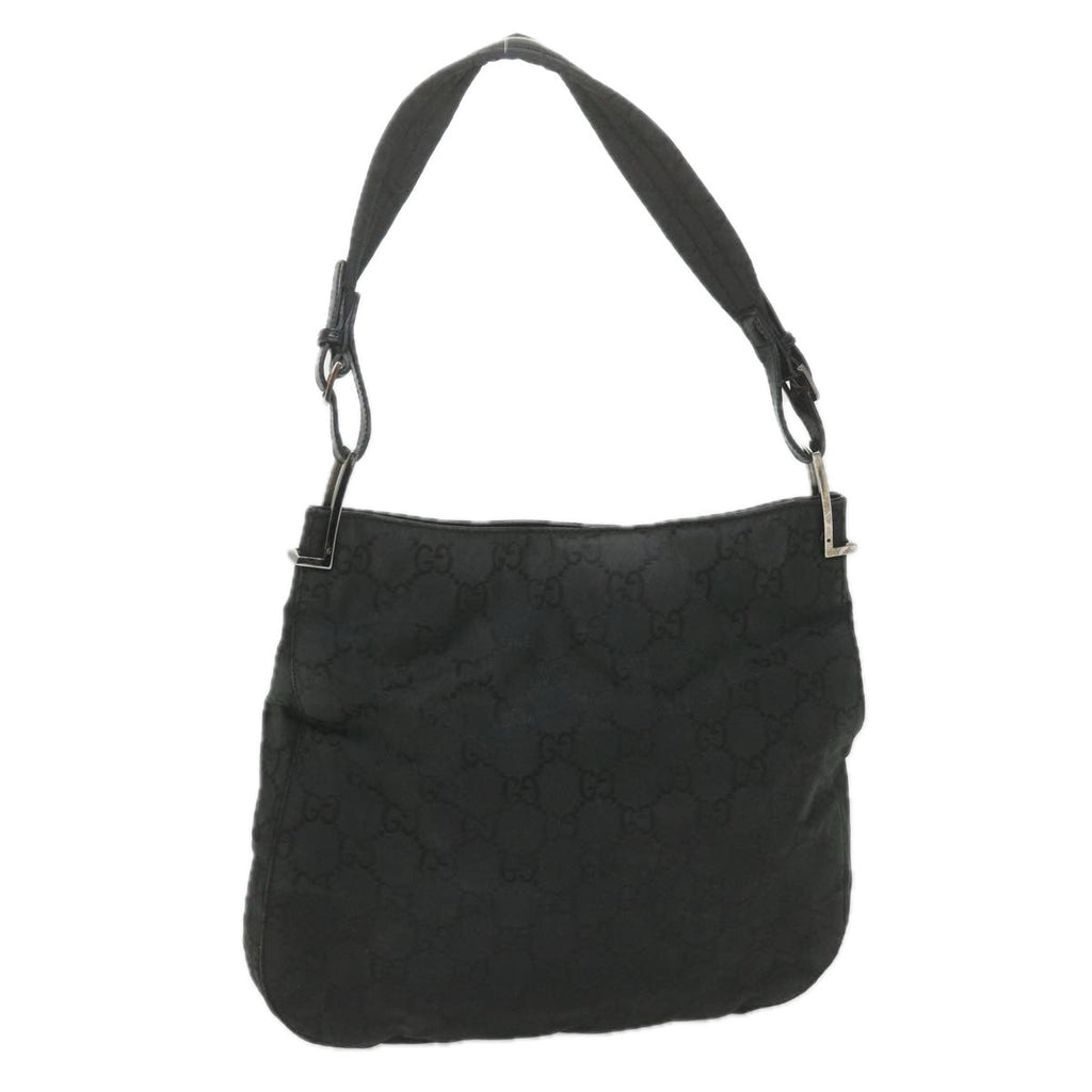 GUCCI GG Canvas Shoulder Bag Nylon Black ac2333