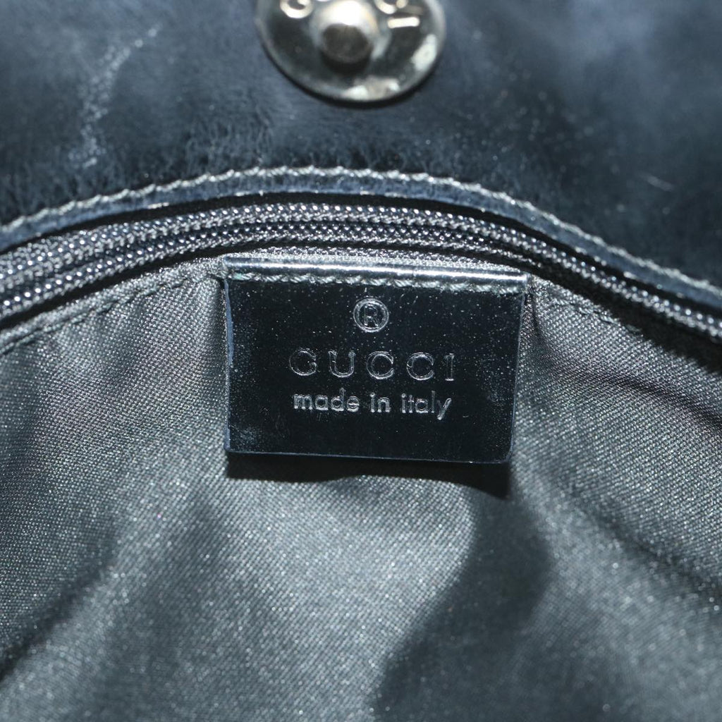 GUCCI GG Canvas Shoulder Bag Nylon Black ac2333