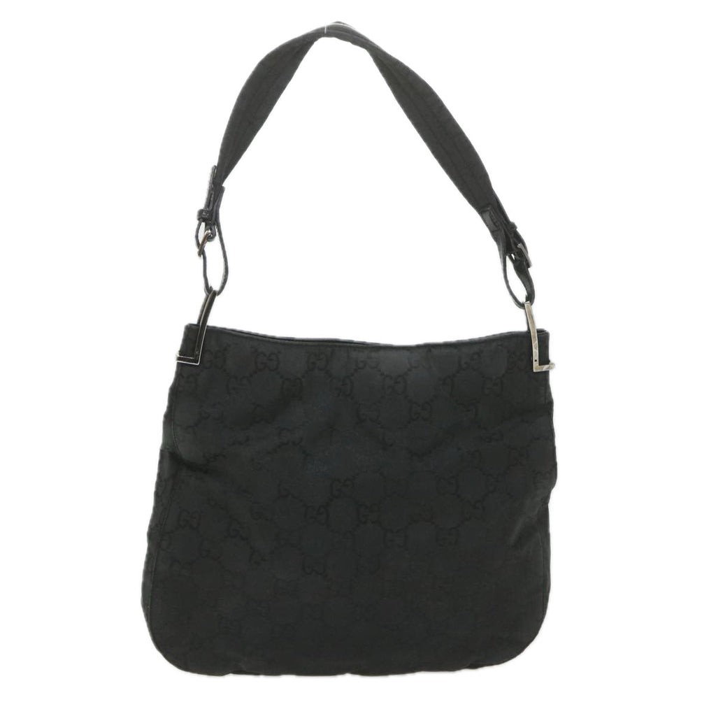 GUCCI GG Canvas Shoulder Bag Nylon Black ac2333