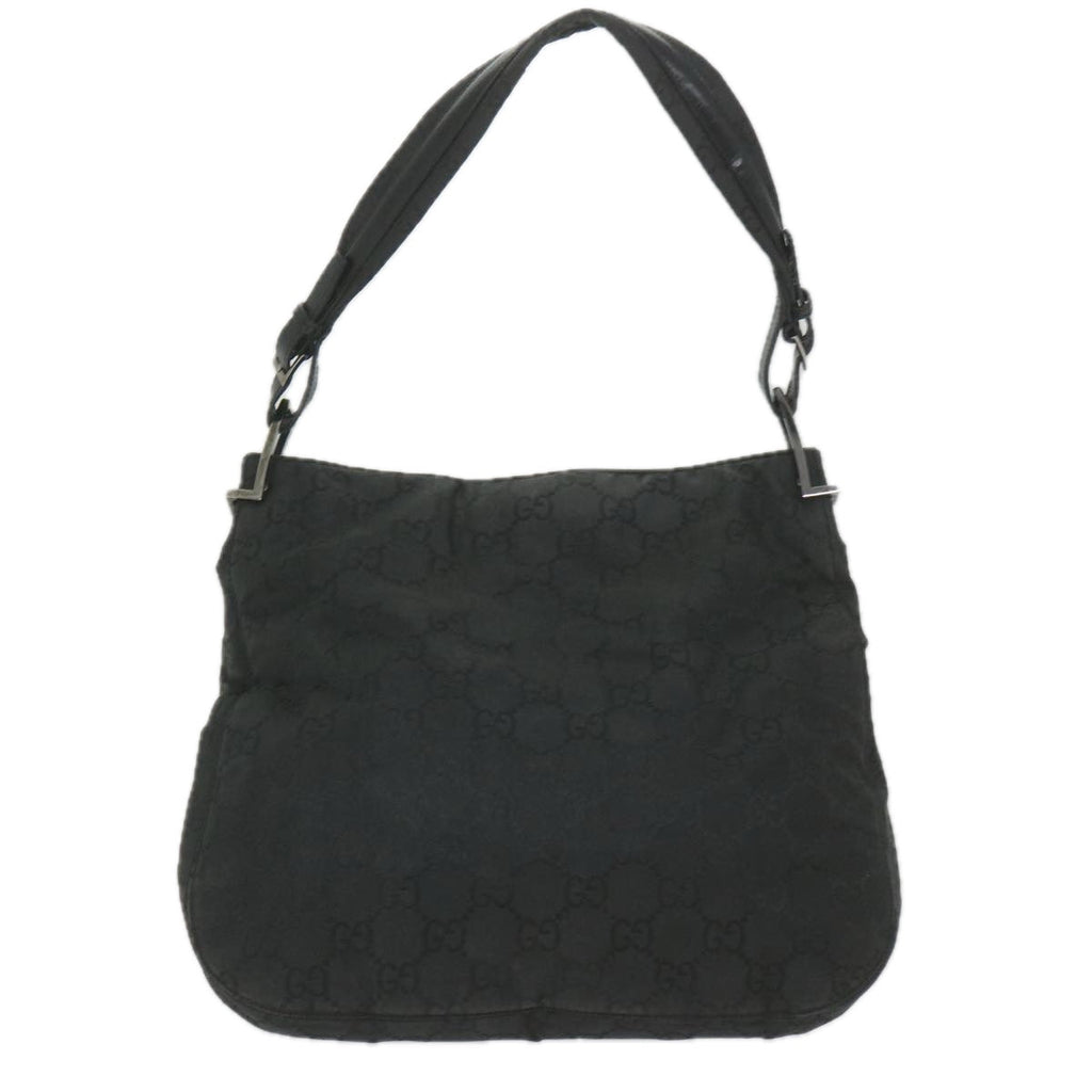 GUCCI GG Canvas Shoulder Bag Nylon Black ac2333