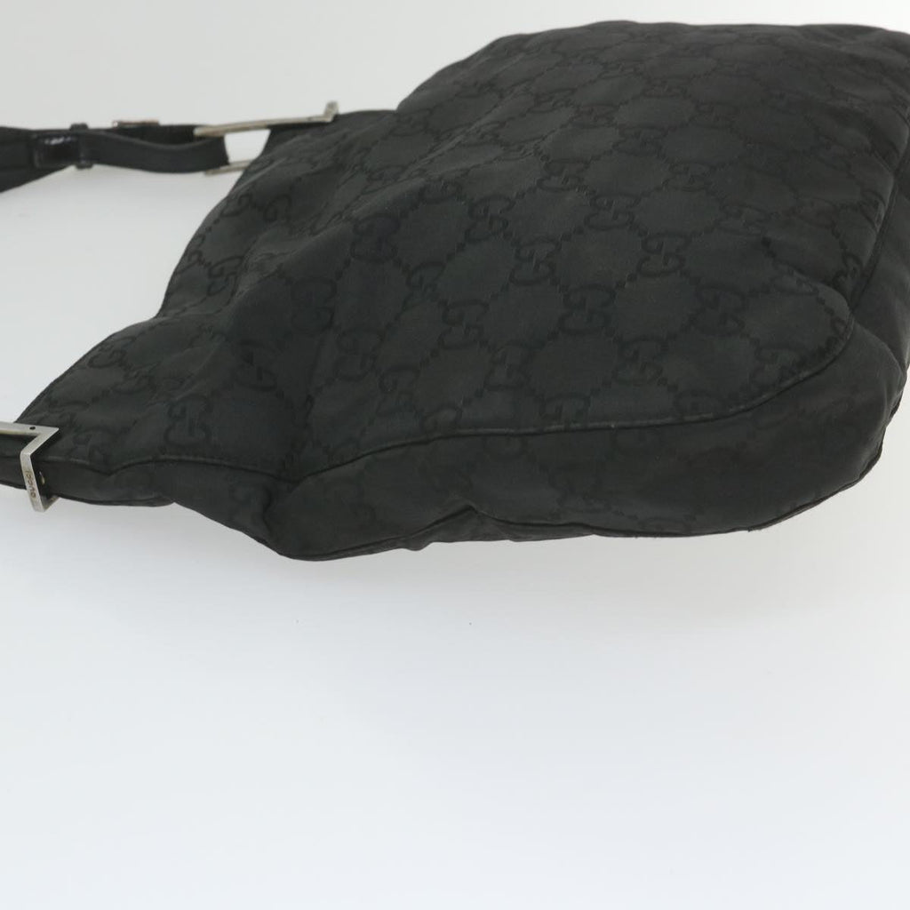GUCCI GG Canvas Shoulder Bag Nylon Black ac2333
