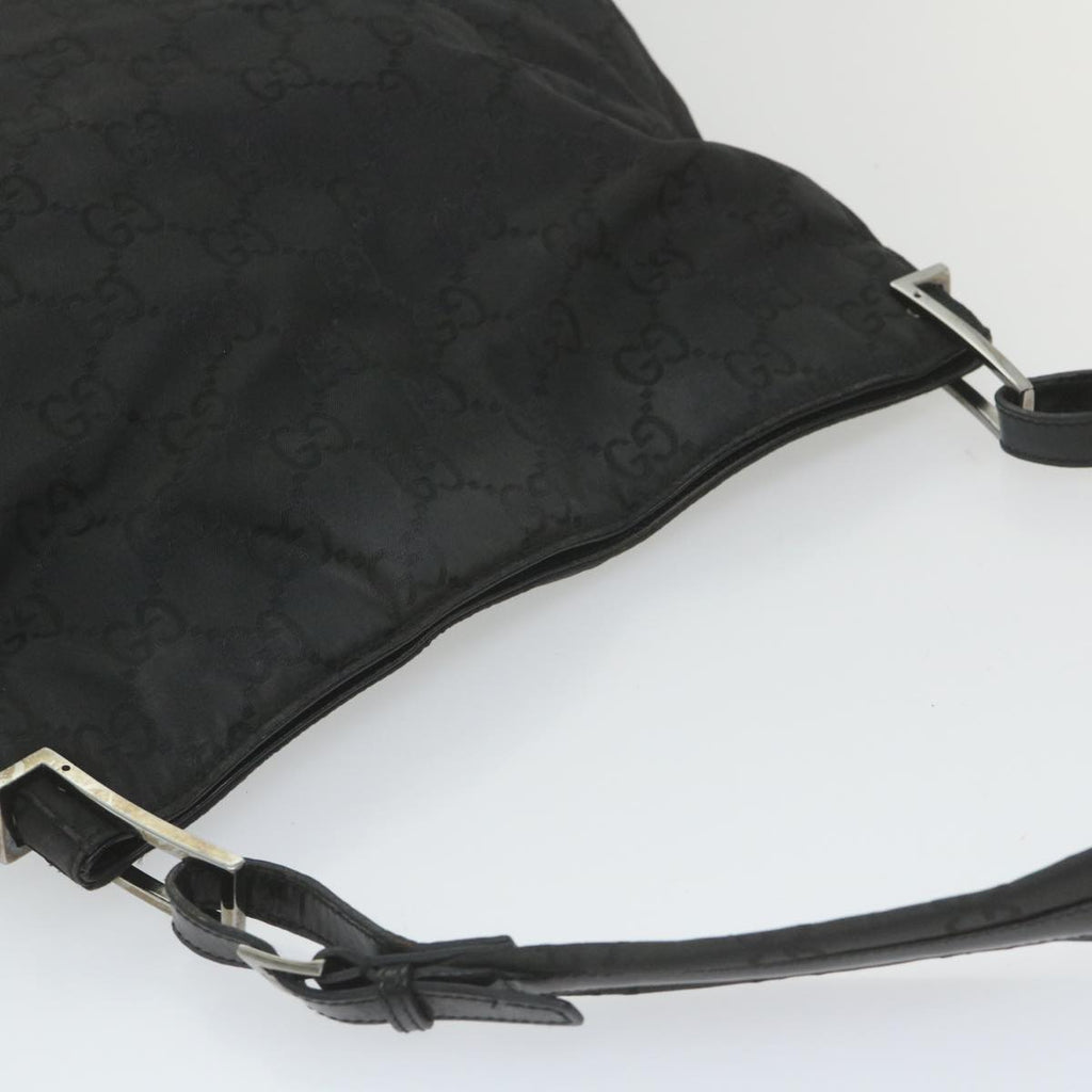 GUCCI GG Canvas Shoulder Bag Nylon Black ac2333