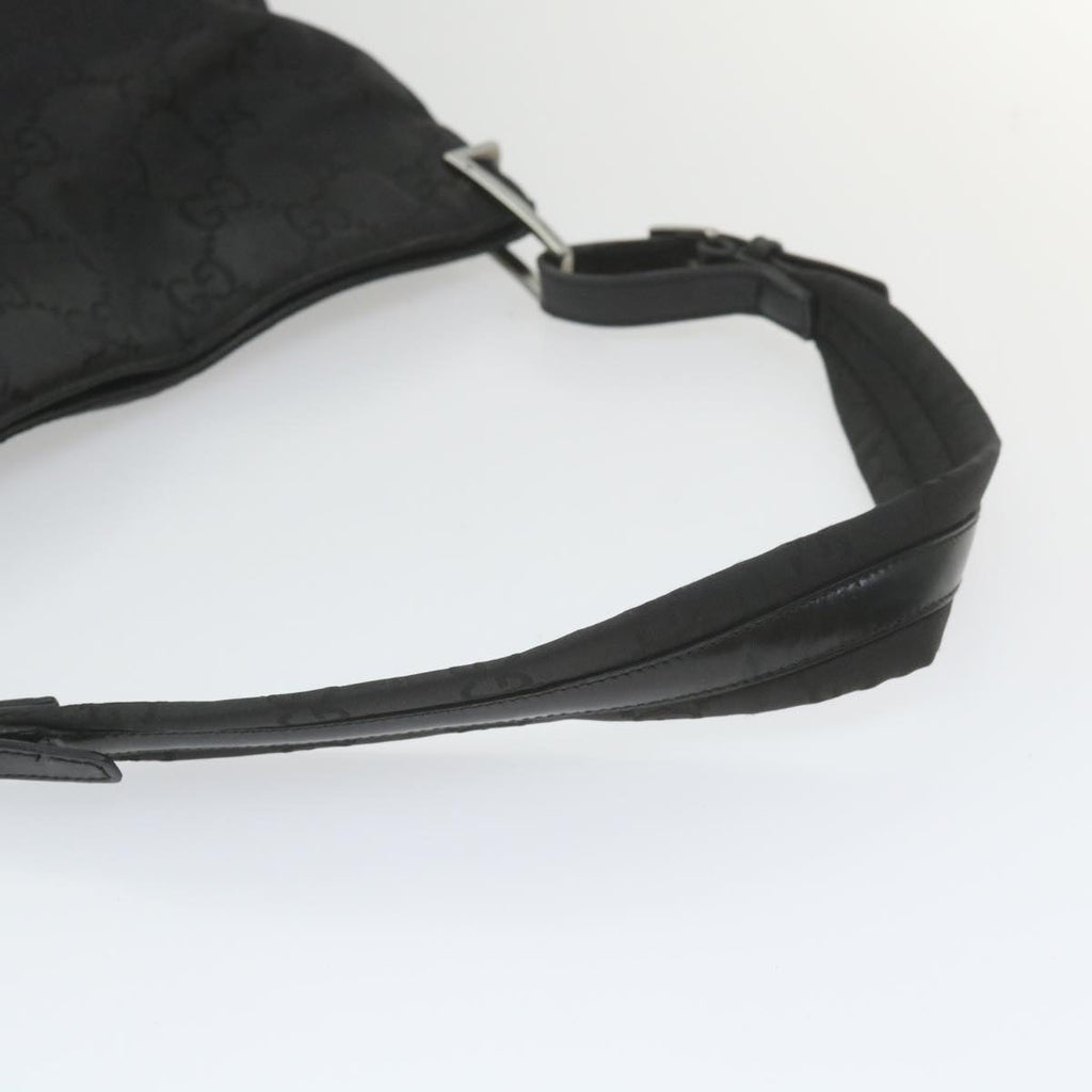 GUCCI GG Canvas Shoulder Bag Nylon Black ac2333