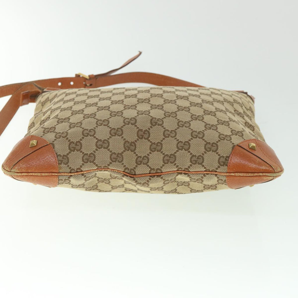 GUCCI GG Canvas Shoulder Bag Beige 120894 ac2335