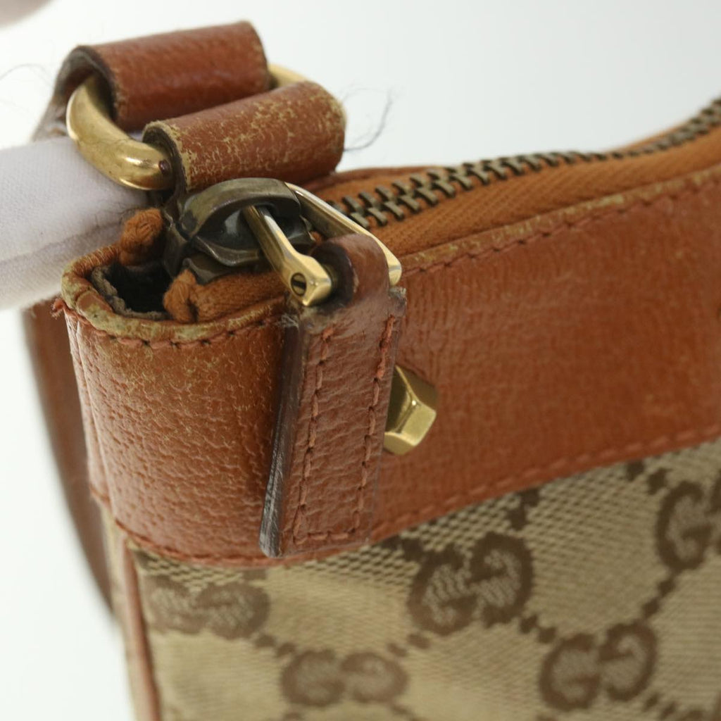 GUCCI GG Canvas Shoulder Bag Beige 120894 ac2335