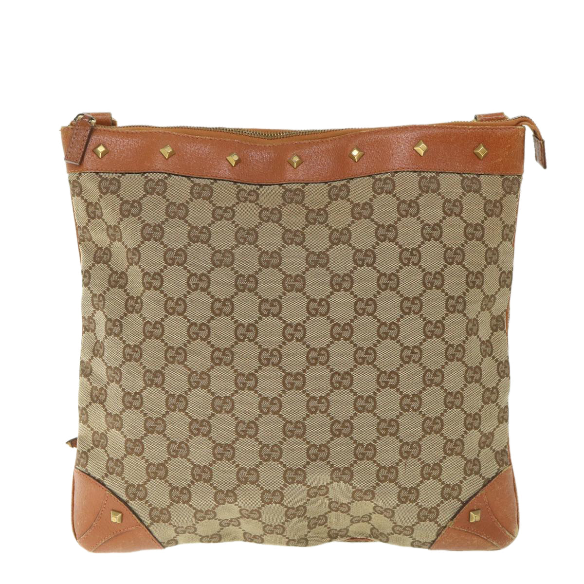 GUCCI GG Canvas Shoulder Bag Beige 120894 ac2335