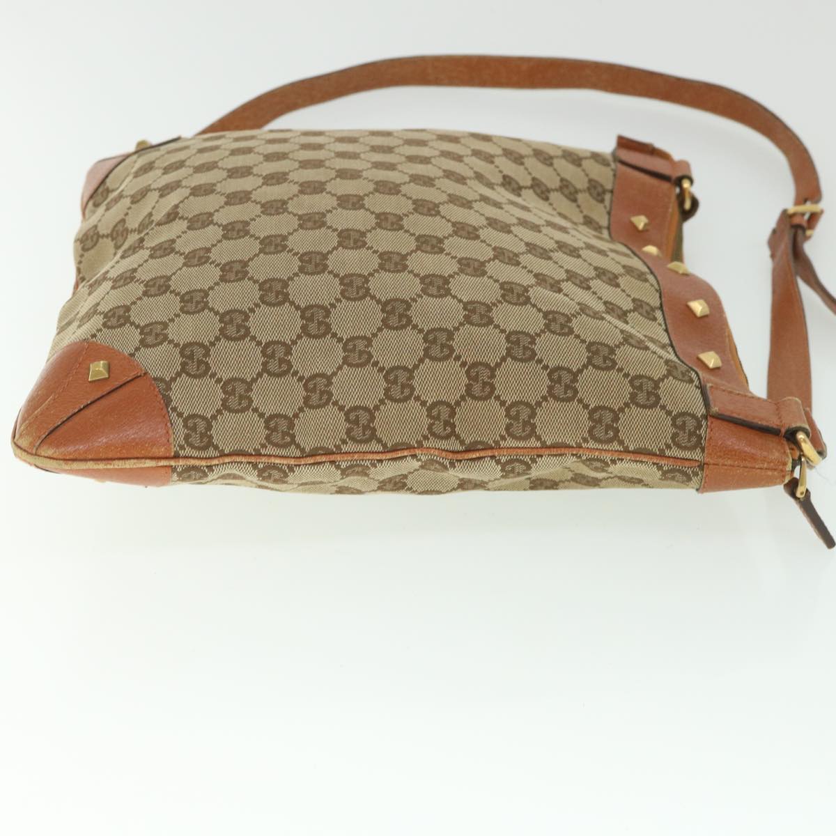 GUCCI GG Canvas Shoulder Bag Beige 120894 ac2335