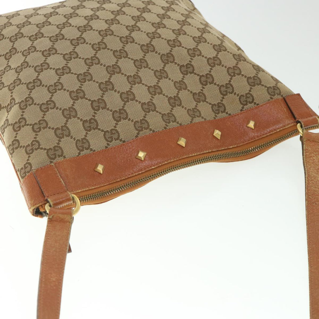 GUCCI GG Canvas Shoulder Bag Beige 120894 ac2335